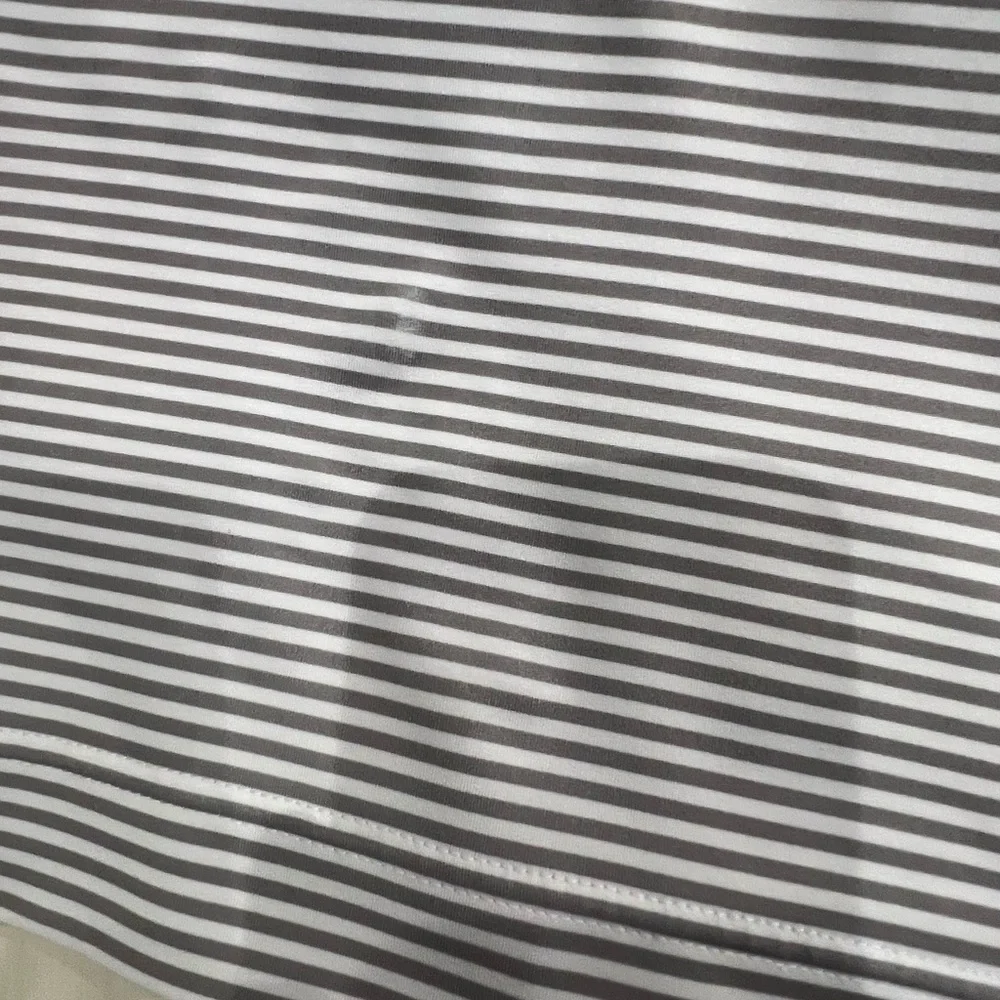 Grey & Whote Striped Golf Polo XXL